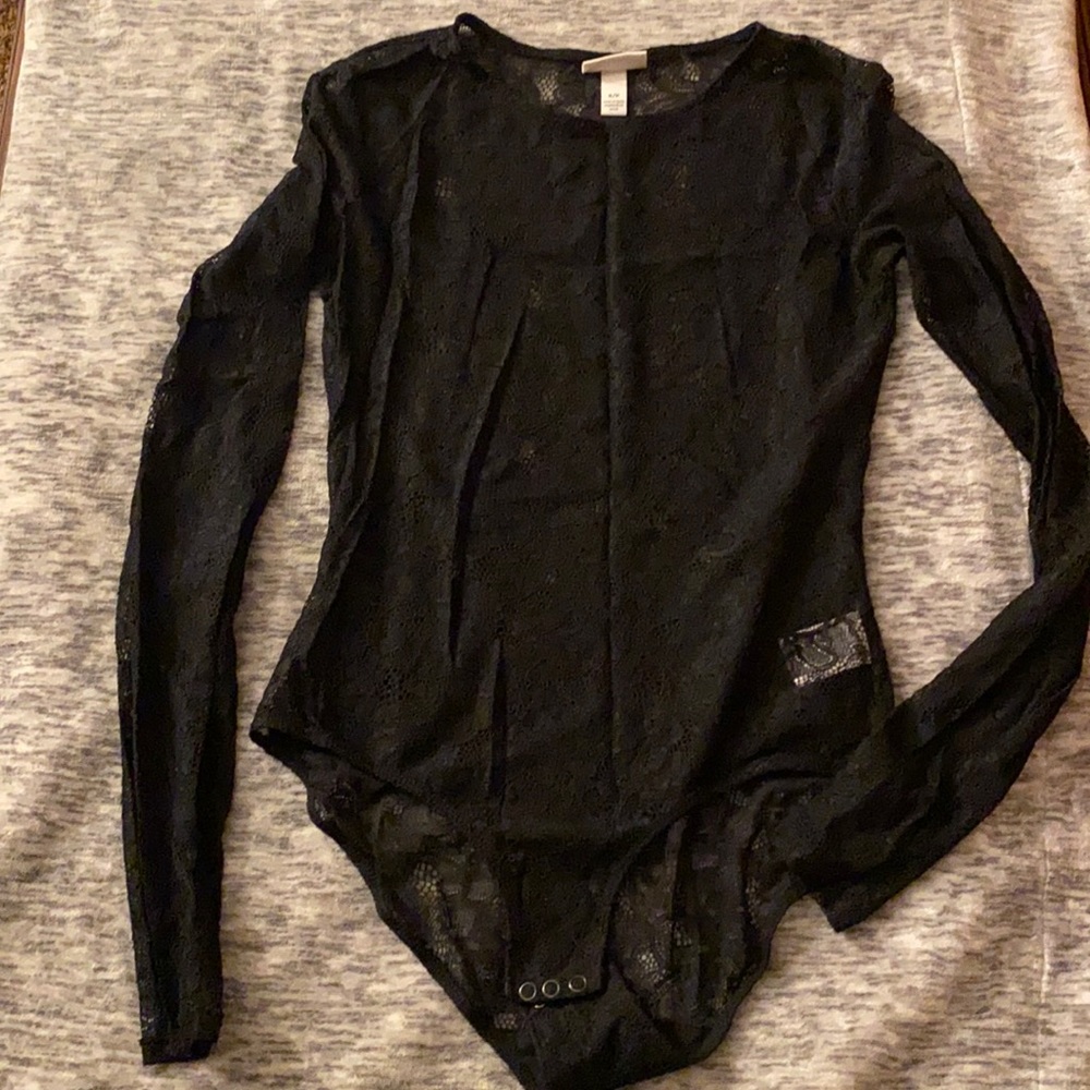 Black lace bodysuit
